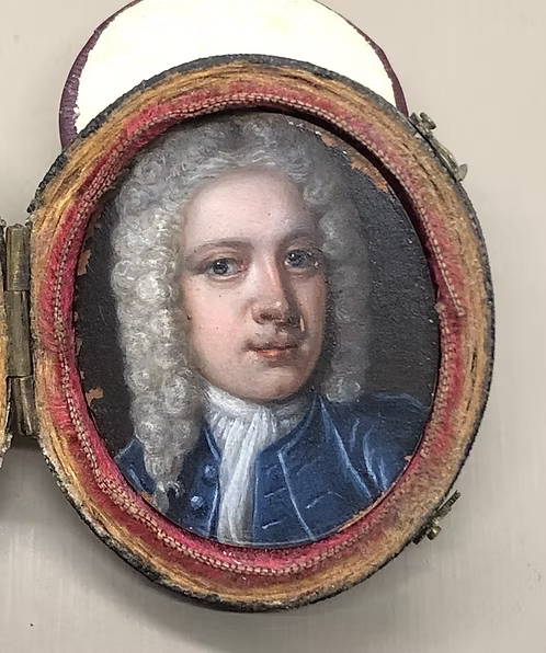 Oil on copper Miniature in Shagreen Case c.1720