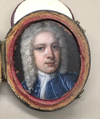 Oil on copper Miniature in Shagreen Case c.1720