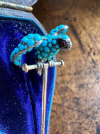 Turquoise Hawk Pin