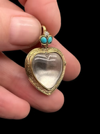 Victorian Crystal Heart Pendant