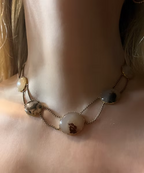 Moss Agate Esclavage Necklace