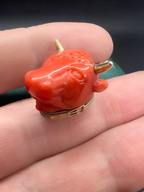 Coral Bull charm