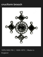Garnet and Pearl Cruciform