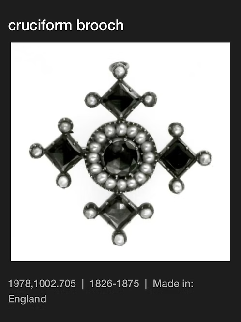 Garnet and Pearl Cruciform