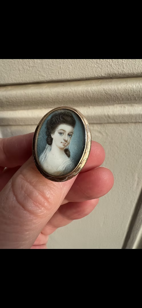 Portrait Miniature ring c.1760