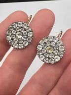 Georgian Paste Cluster Earrings