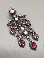 Foiled Garnet Chandelier