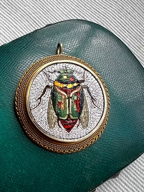 Micro Mosaic Scarab Pendant