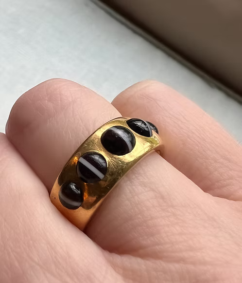 Agate Gypsy Ring 1873
