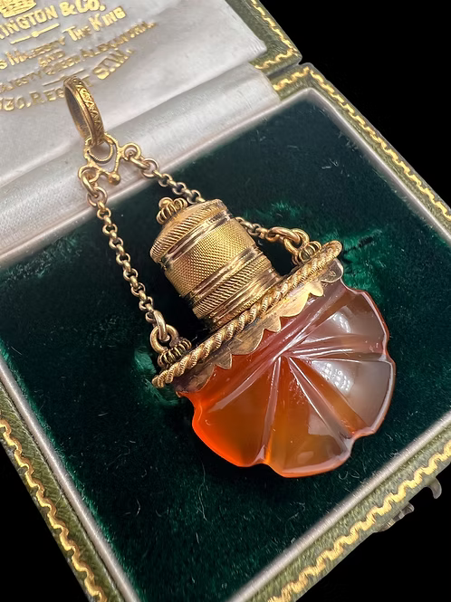 Regency Carnelian Scent Bottle Pendant