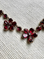 Georgian Garnet Pansy Necklace
