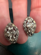 Georgian Paste Navette Earrings