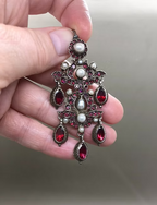 Foiled Garnet Chandelier