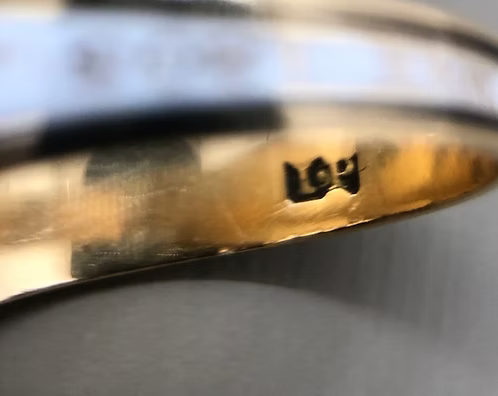 George III white and black enamel mourning ring Ann Knight