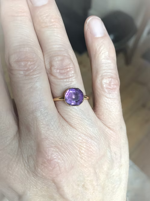 George II Amethyst Solitaire c.1750