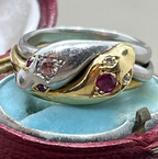 Platinum and Gold Snake Ring 1899
