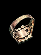 Topaz and Old Cut Diamond Georgian Ring
