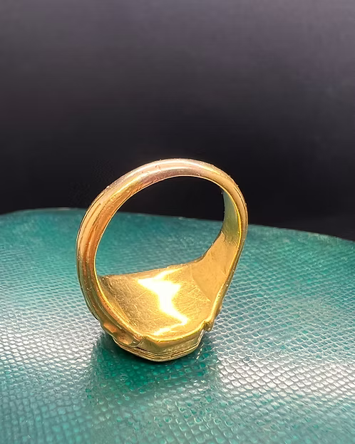 Lapis Signet Locket Ring