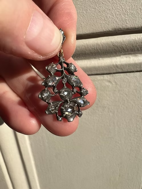 Rococo Rose Diamond Pendant