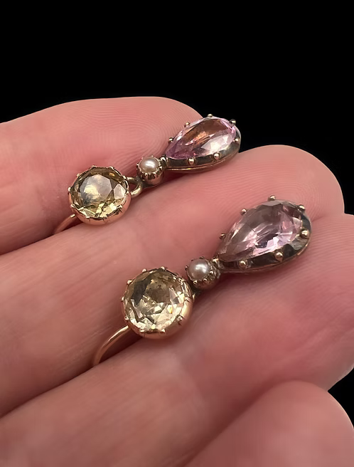 Georgian Topaz Earrings