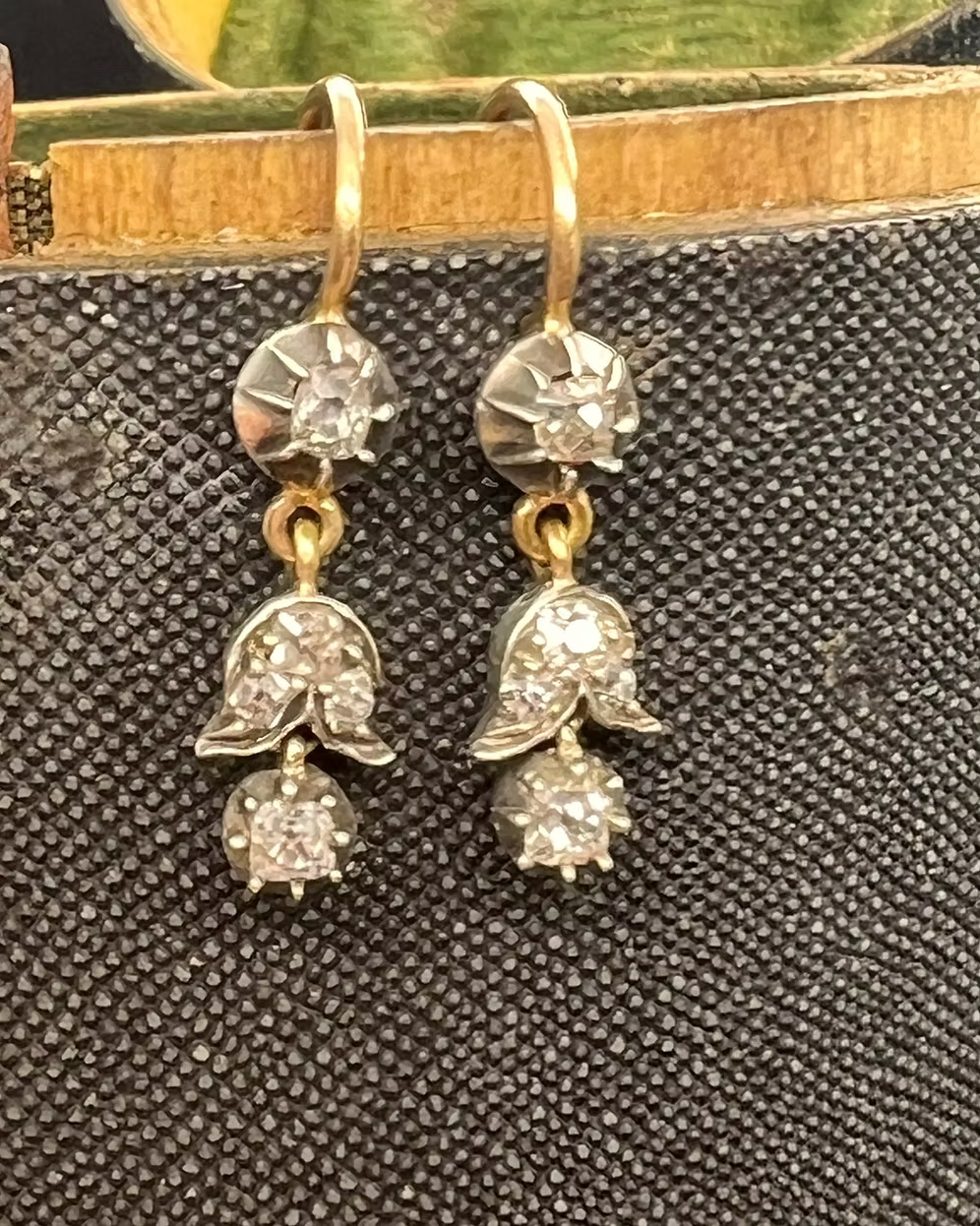 Victorian Old Cut Diamond Earrings