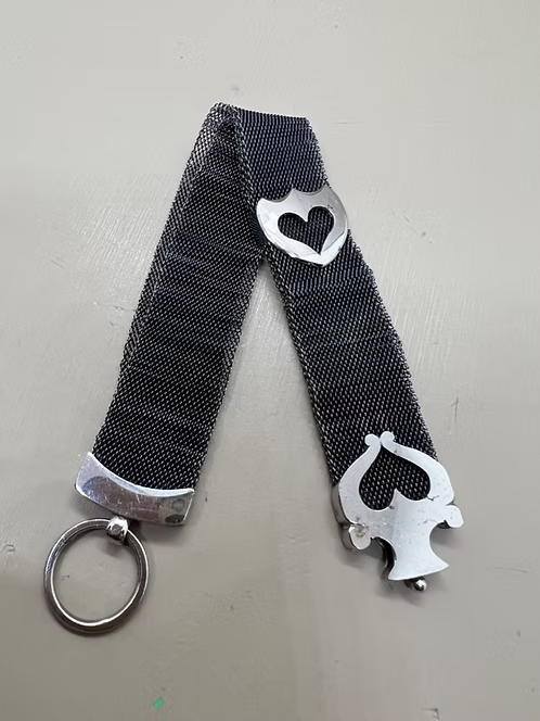 Steel Lyre Fob
