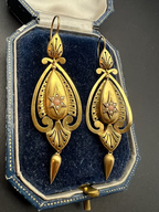 15ct Victorian Anthemion earrings