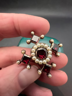 Garnet and Pearl Cruciform
