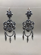 Cut Steel Chandelier Earrings