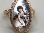 Navette sepia ring c.1790