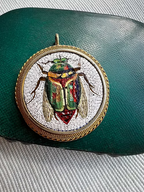 Micro Mosaic Scarab Pendant