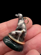 Spaniel and pup fob seal