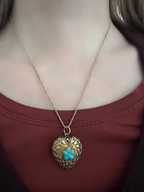 Regency 2 colour gold heart pendant