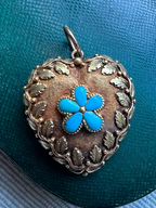Regency 2 colour gold heart pendant