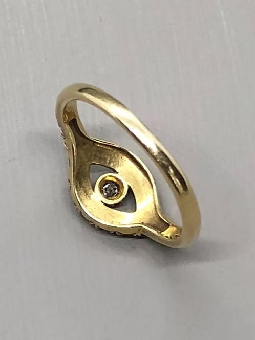 Victorian Pearl and Diamond 'Eye' ring