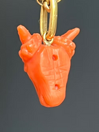 Coral Ram's Head Amulet