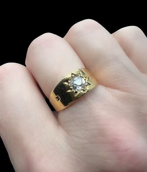 Old Cut Diamond Star Set Gypsy