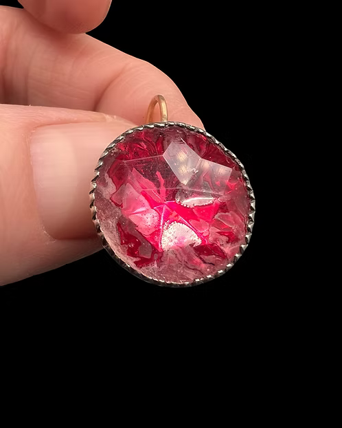 Georgian Pink Paste Earrings
