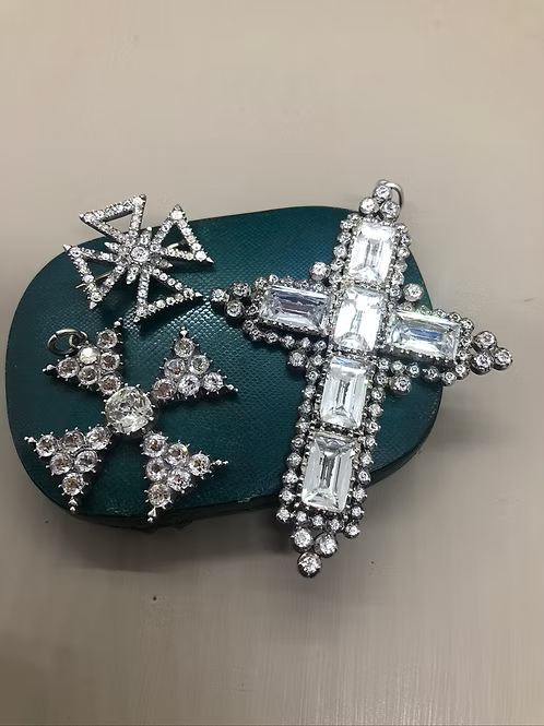 Edwardian Silver Paste Cross