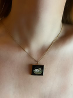 Micromosaic Spaniel pendant