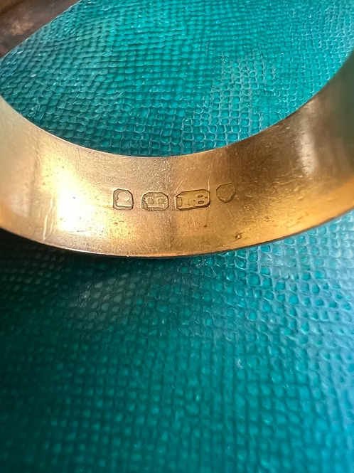 Enamel Coffin Ring