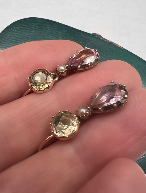 Georgian Topaz Earrings