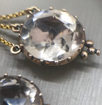 Foiled Quartz Georgian Earrings