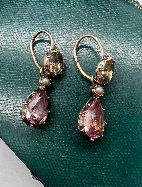 Georgian Topaz Earrings