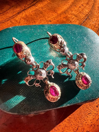 Ruby and Diamond Pendeloque Earrings