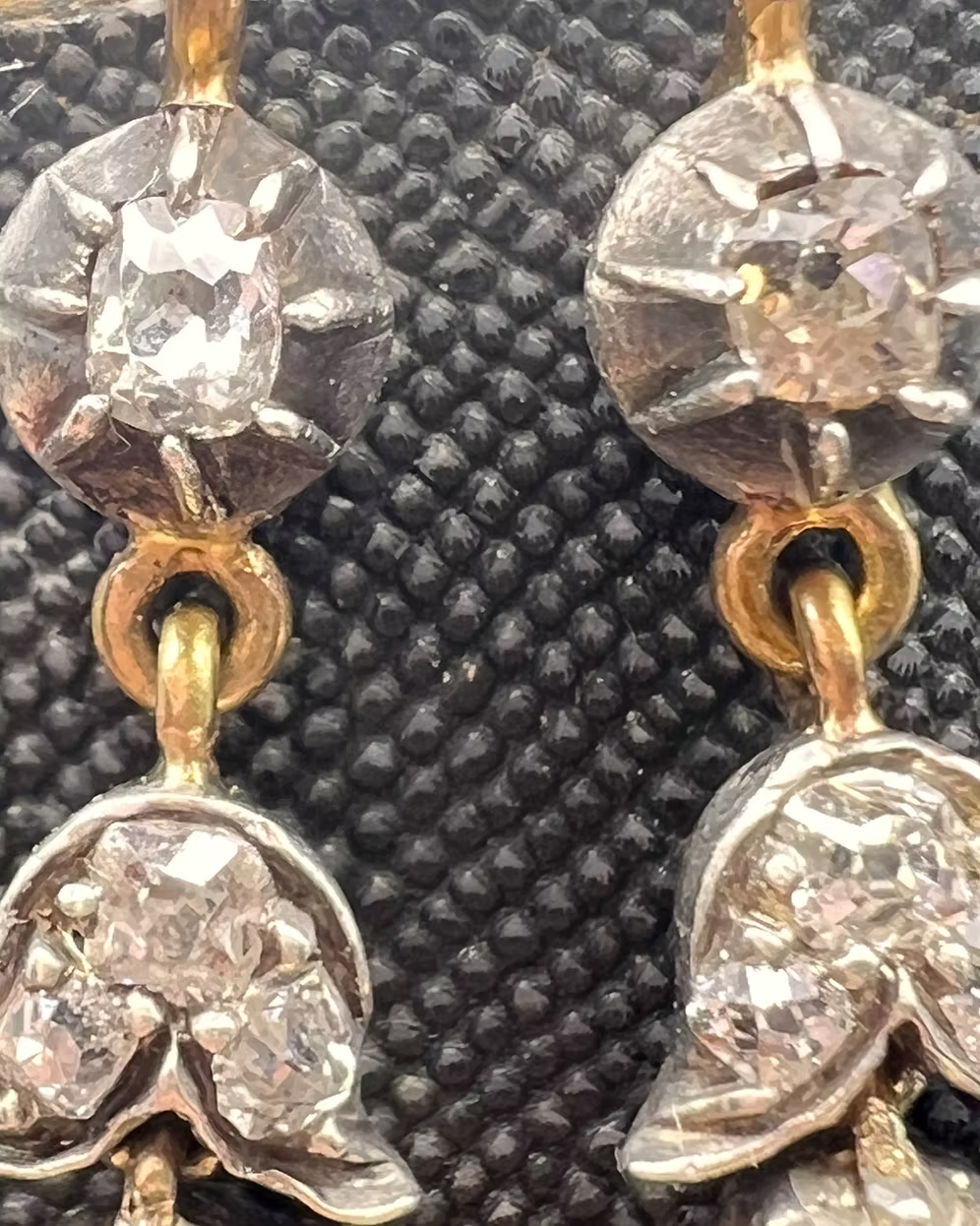 Victorian Old Cut Diamond Earrings