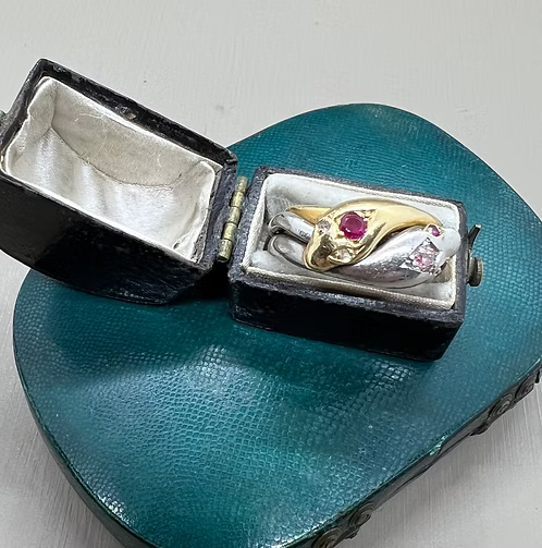 Platinum and Gold Snake Ring 1899