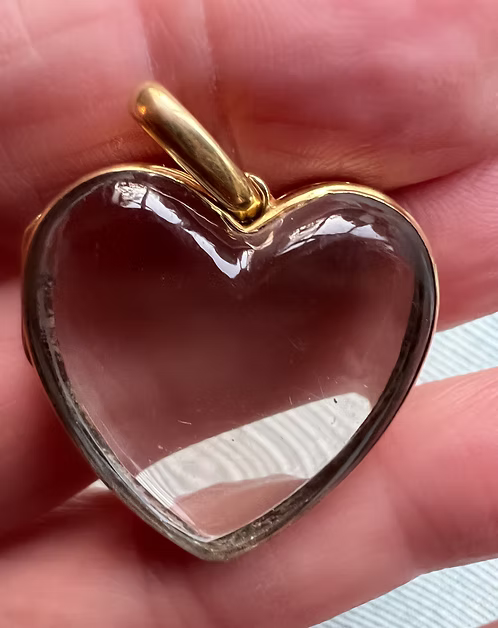 Victorian Rock Crystal Heart Locket