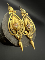 15ct Victorian Anthemion earrings