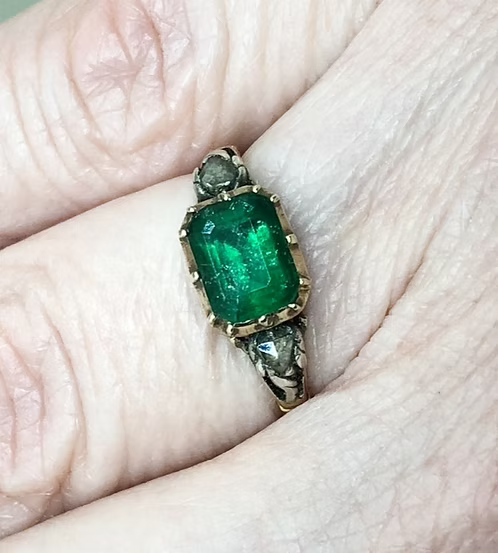 Emerald and Diamond Basket Back